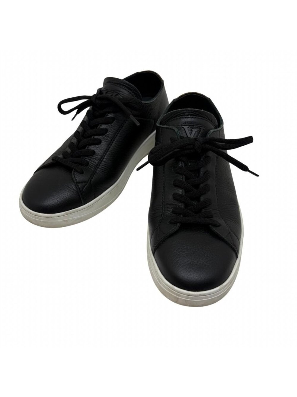 Louis Vuitton Sneakers 7 Black Brown Leather Monogram Rubber